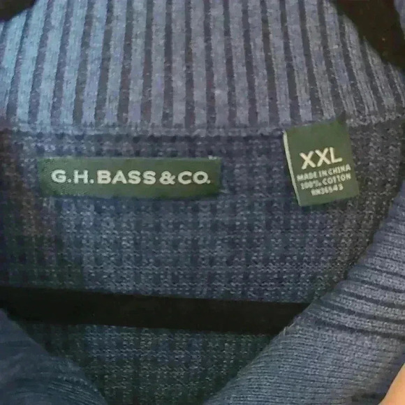 Blue 1/4 Button Sweater - Picture 4 of 8